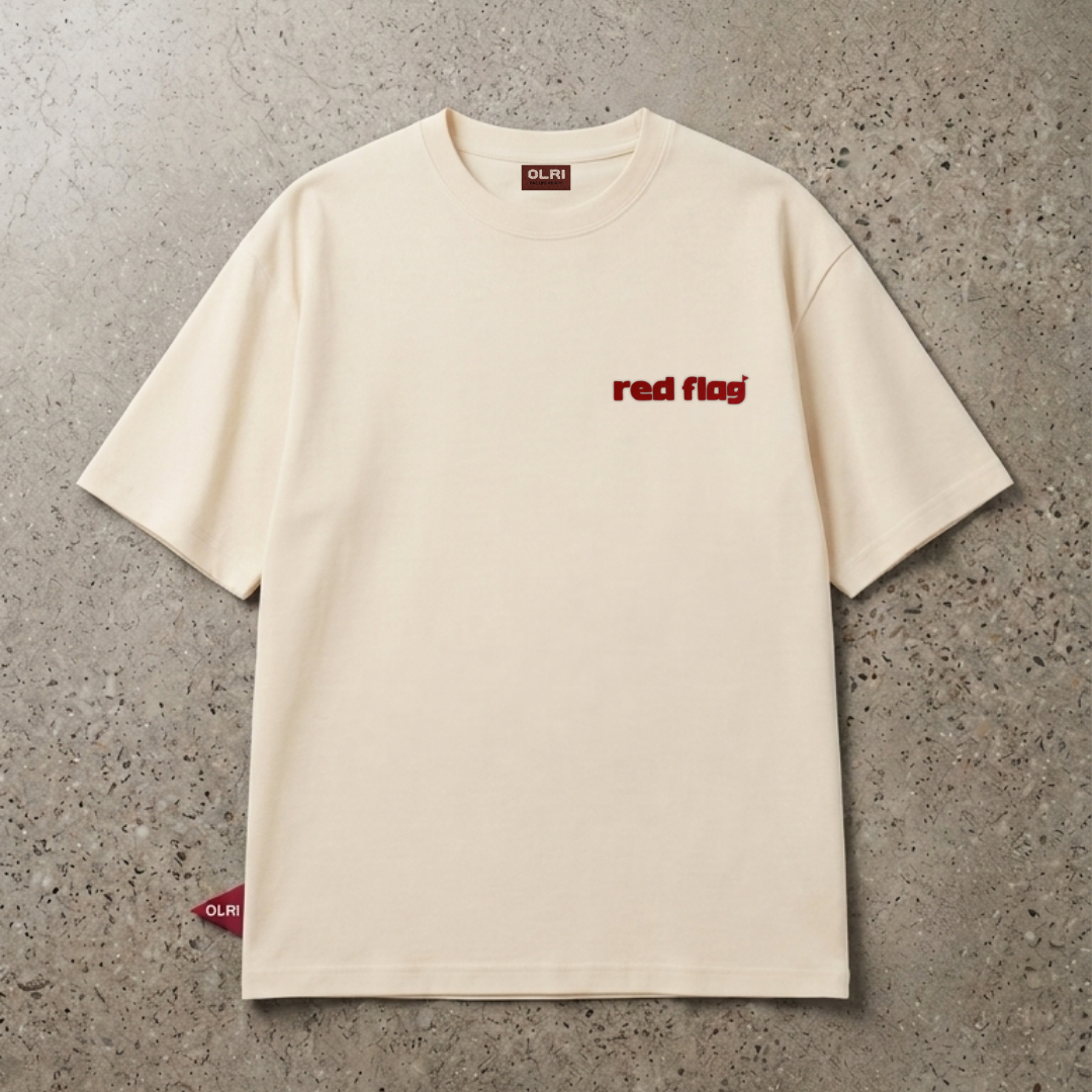 Red Flag Tee - Beige