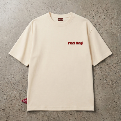 Red Flag Tee - Beige