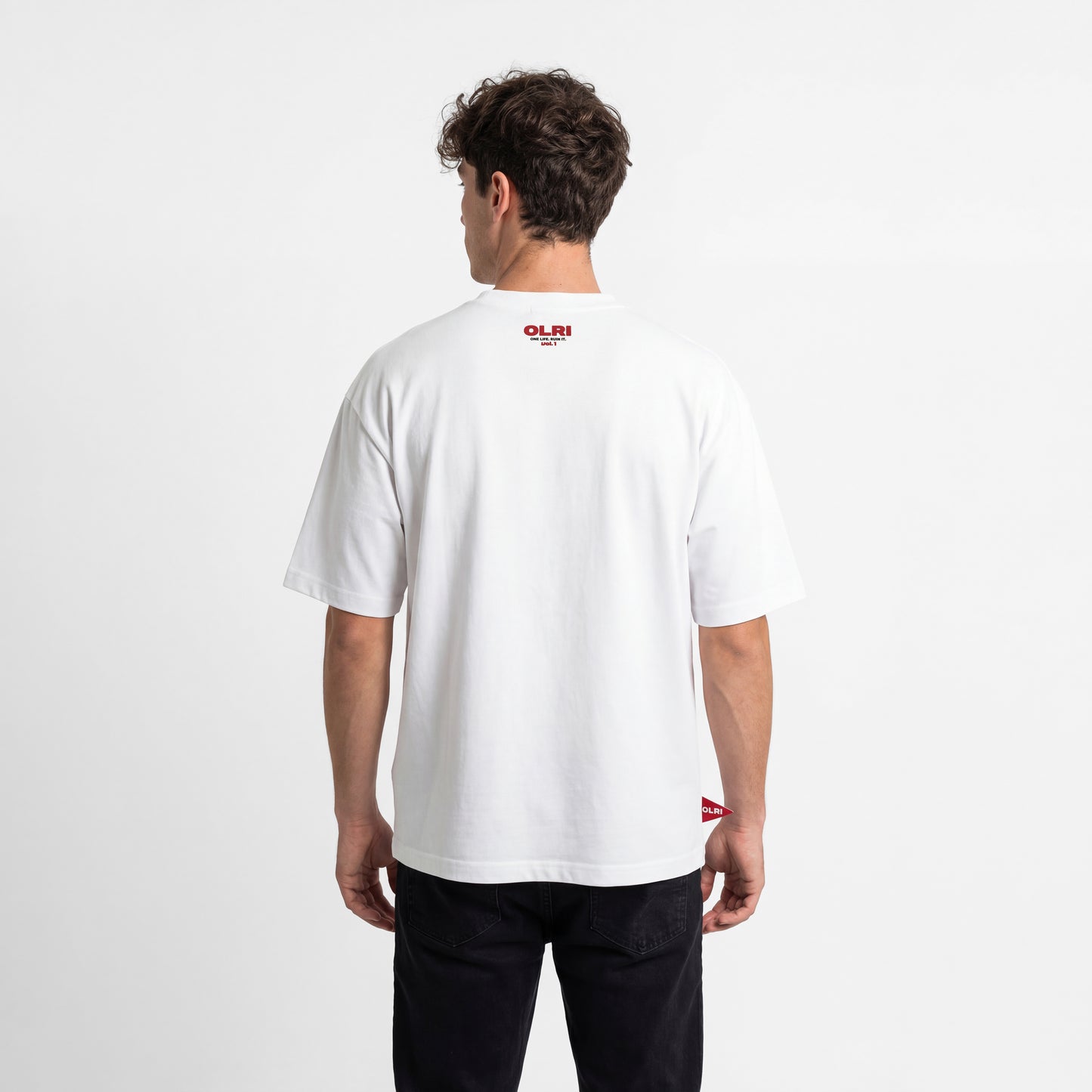 Heavy 250gsm Premium Cotton T-Shirt - Red Flag Edition (White)