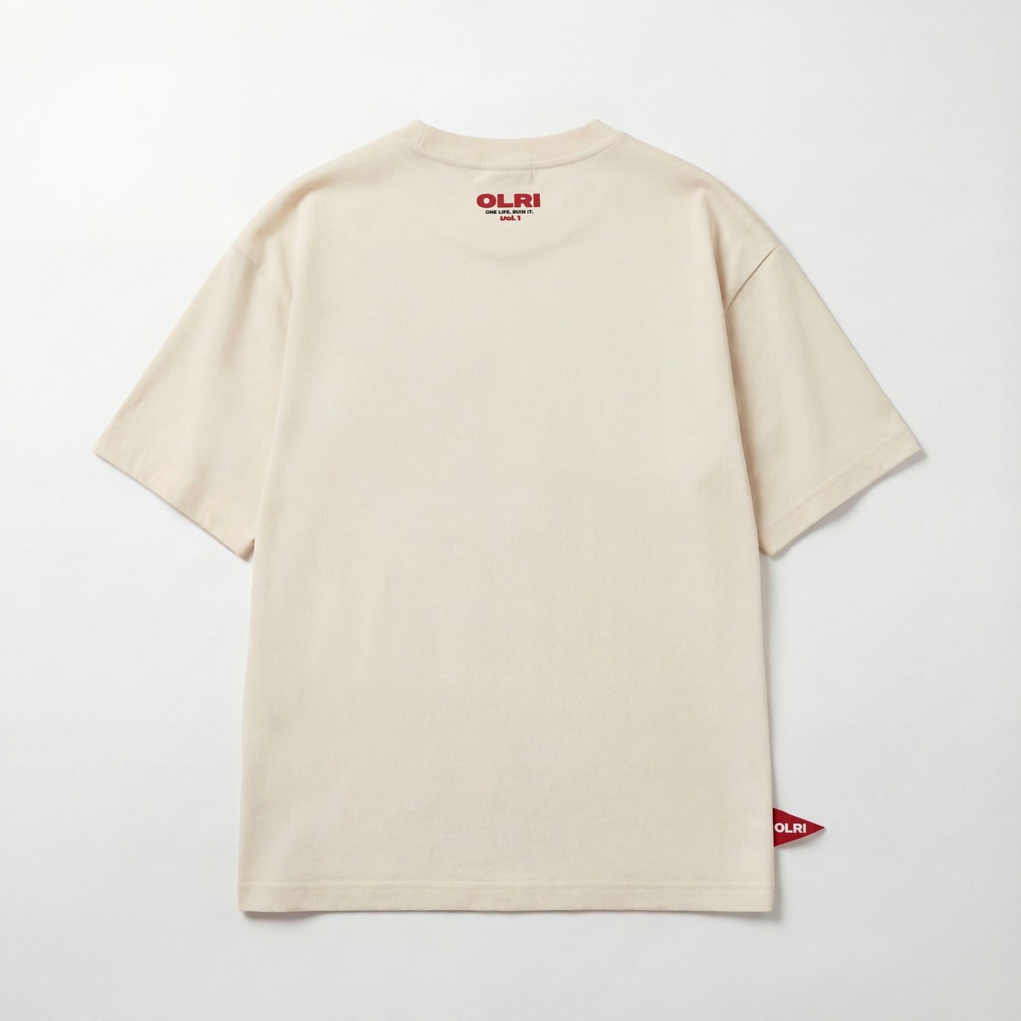 Red Flag Tee- Beige