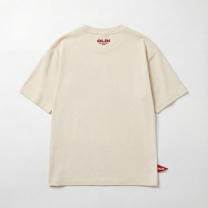 Red Flag Tee- Beige