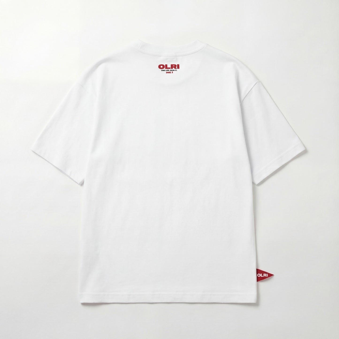 Heavy 250gsm Premium Cotton T-Shirt - Red Flag Edition (White)