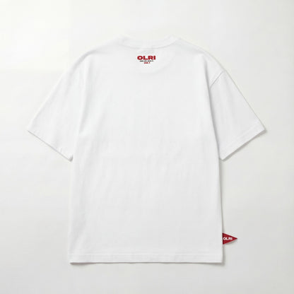 Heavy 250gsm Premium Cotton T-Shirt - Red Flag Edition (White)